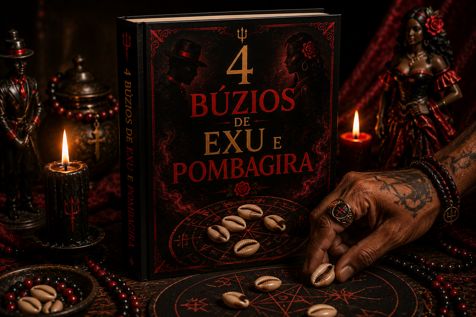 Bônus 4 Búzios de Exu e Pombagira